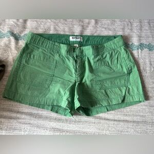 Old Navy Women's Bright Green Cotton Shorts with Front Pockets